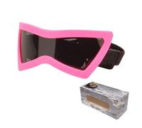 Dog Sunglasses, Windproof Sunglasses, UV Protection Puppy Eyewear, Adjustable Strap for Beach Trips, Hiking, Adventure, Summer Outings, Walking, Dogs, 3.94x1.77 Inches
