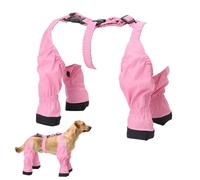 Dog Suspender Booties, Dog Paw Booties, Anti Slip Dog Shoes, Adjustable Dog Boots, Dog Suspender Booties Anti-Slip Dog Boots with Adjustable Straps for Small and Medium Dogs