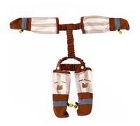 Dog Suspender Boots Dustproof Waterproof Dog Boots with Harness Adjustable Non-Slip Quick Release Protective Outdoor Walking Suspender Shoes for Puppies, L