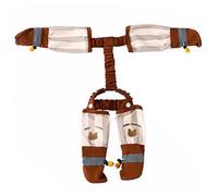 Dog Suspender Boots Dustproof Waterproof Dog Boots with Harness Adjustable Non-Slip Quick Release Protective Outdoor Walking Suspender Shoes for Puppies, M