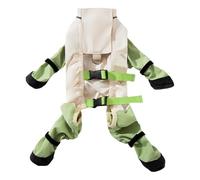 Dog Suspender Boots - Polyester PU Leather, Waterproof Dog Shoes with Adjustable Slings | Rainy Snowy Weather Dustproof Dirt-Proof Boots For Small To Medium Dogs Pets