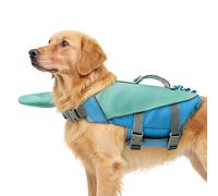 Dog Swim Vest - Reflective Life Jacket S/M/L, Buoyant Oxford Cloth | Detachable Safety Fin, Long-Lasting Puppy Accessory, Useful Present, High-Visibility Water Gear, Secure Floating Device F