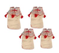 Dog Tang Suit Style China Cotton Cheongsam Satin Ropa para s Pet Puppy Cat (L)