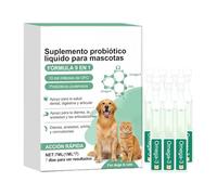 Dog Teeth Care Liquid - 1ml Canine Mouth Solution, Pup Gum Rinse for Medium Large Puppy, Hound Breath Wash with 7-Piece Natural Pet Breath Freshener, Doggy Jaw Cleanser for Home Daily Travel Hygiene