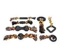 Dog Teeth Care Rope Toy Set | 7 - in - 1 Interactive Chew Toys for Large/Medium/Small Dogs | Flexible Material for Sturdiness & Anxiety Relief | Puppy Teething Aid