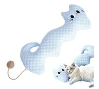 Dog Throw Pillow - Summer Rest Pad for Puppies Cats | Soft Neck Support Design with Breathable Cover, Cooling Ice Silk, Indoor Outdoor Pet Bed Accessory for Living Room Garden, 19.29x8.27x2.76 in