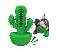 Dog toothbrush stick puppy tooth care effective puppy tooth cleaner non-toxic natural rubber bite-resistant chew toy dog cactus shape