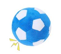 Dog Toy Ball, Soccer Game, 4.72x4.72x4.72 Inches Plush Squeaky Support, Soft Chewer with Finish, Puppy Play with Utility, Home Accessories for Cat Large Medium Breed Aggressive Indoor Outdoor Teething