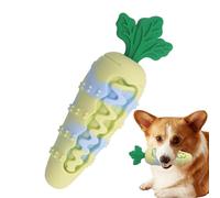 Dog Toy, Chew Carrot, Silicone Teething Treat, Durabled Play Chewer 6.22x2.01 Inch for Small Medium Pets, Interactive Fetch Training Tool Indoor Outdoor Travel Bath Birthday Crate Halloween Easter