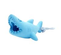 Dog Toy, Chew Toy, Tug Plush, Indestructible Rubber Material, Sturdy Rope for Tug of War, Training and Fetch Use, Ideal for Indoor Outdoor Travel, 14.96 Inches, Blue Green, 1 Piece