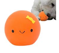 Dog Toy - Rubber Egg Shape Squeaky Ball, Soft Latex Animal Interactive Fetch Play Item with Bright Four Color Design, Bite Squeak Engagement Function, Ideal for Small Medium Dogs Indoor Outdoor Fun