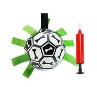 Dog Toy, Soccer Ball, Puppy Chew Ball, Sturdy TPU Material, Includes Pump, Indoor Outdoor Pet Play, Water-Friendly Yard Game, 5.91 Inches, Green, Balck, Color 1 Set