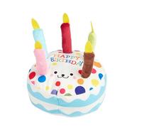 Dog Toys Stuffed Animals Squeaky, Birthday Cake Shape Teething Chew Toy, Interactive PlayToy for Small and Medium Dogs, Dog Enrichment Toys, 6,69 x 6,69 x 3,54 Pulgadas