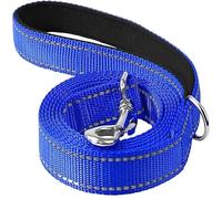 Dog Traction Rope - Night Reflective Pet Training Rope with Collar Lead Belt (DEEP BLUE)