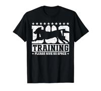 Dog Training - Please Give Us Space Camiseta gráfica económica, Hombre, Negro, M