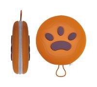 Dog Travel Bowl, Portable Pet Feeder, Foldable Silicone Dish, Non-Slip Base, Spill-Proof Design, 2-Pack, for Hiking Camping Outdoor Adventures, 19.2x15.5x4.5cm 250g Brown