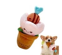 Dog Treak Toy, Dog Food Puzzle - Juegos de animales interactivos con muñeca de forrajeo de cachorro de papel de sonido | de alimentación de educación de plantas acolchadas para gatito