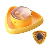 Dog Treat Dispenser Press Slow Feeder - PP 25x25x9.5cm 360g Rotating Launcher - Cat Automatic Food Puzzle Toy - Indoor Outdoor Anti Chew Meal Game