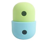 Dog Treat Dispensing Toy Slow Feeder Puzzle Toy Silicone Interactive Dog Treat Dispensing Ball Toys for Small Medium Large Dogs Cat (Small Cover Fluorescent Green with Large Cover)