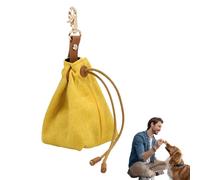 Dog Treat Pouch, Dog Treats Training Bag Waist Container, Puppy Drawstring Closure Food Pocket with Keychain For Pets, Cats, Kittens, 1-Pack, Versatile For Multiple Puppy, Convenient