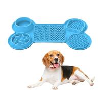 Dog Treat - Puppy Eating Mat, Pet Feeding Pad with Various Texture Designs, 5 Large Suction Cup Base, Six-in-1 Partition Design For Kitten Doggy and Other Small Pets, Interactive Slow Feeder
