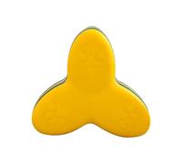 Dog Treat Puzzle Toy, Interactive Pet Feeder, 3-Layer Rotating Dispenser, Brain Challenge Animal Toy for Training, Chewing, Travel, Feeding Fun, Green/Yellow