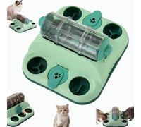 Dog Treat Toy - Funny Slow Feeder, Interactive Slow Feeding Roller for Cats & Dogs - Fun Treat Dispensing, Interactive Dog Treats Dispenser, for Small Medium Pet Cat Kitten (Green)