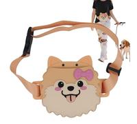 Dog Treat Training Pouch, Silicone Dog Shape Cat Treat Leak-Proof Fanny Pack, Pet Snack Magnetic Closure with Adjustable Belt, Reward Pocket for Walk Training, Silicone Dog Treat Pouch, Leak-Proof Pet
