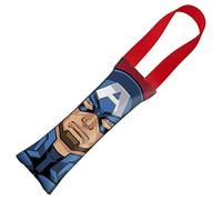 Dog Tug Toy Capitán Americano Escudo Facial Icono Primer Cerca Rojo Rojo
