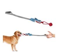 Dog Tug Toy Chew Rope, Durable Squeaky Cotton Pull Ball, Tough Teething Enrichment Supplies for Aggressive Medium Large Breeds, Indoor Outdoor Interactive Training Fun