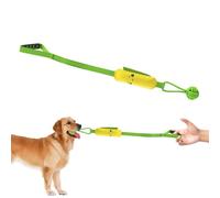 Dog Tug Toy, Indestructible Pull Dog Chew Toys, 35,43 x 2,76 pulgadas, diseño compacto con exprimidores de bolas de algodón, suministros para mascotas para masticables agresivos, té, interior y