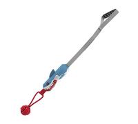 Dog Tug Toy, Indestructible Pull Dog Chew Toys, 35,43 x 2,76 pulgadas, diseño compacto con exprimidores de bolas de algodón, suministros para mascotas para masticables agresivos, té, interior y