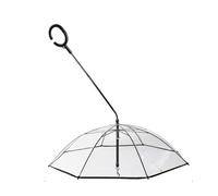Dog Umbrella Laesh - Clear Waterproof Pet Rain Cover, Hands-Free Adjustable Umbrella for Small Breeds, Lightweight Folding Rain Gear with Strong Handle, Outdoor Walking Accessory for Cats