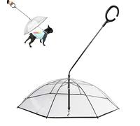 Dog Umbrella Leash - TPU Umbrella Rib 64cm Adjustable Pet Rain Umbrellä| C Shape Handle Dog Umbrellä, Rainproof Snowproof Walking Leash, Pet Weather Shield | for Small Medium Dogs