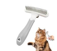 Dog Undercoat Rake - Stainless Steel Dematting Shedding Comb, Pet Grooming Brush, Cat Dog Undercoat Comb, Handle Pet Hair Remover Grooming Tool | For Daily Home Cleaning Indoor Travel