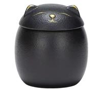 Dog Urn, Cute Animal Ashes Box, Waterproof Memorial Design, Small Keepsake Container, Cremation Memory Holder for Shelf, Mantel, Table, Ceremony, Collar, Paw Print, Plaster, 4.92x4.21 Inches