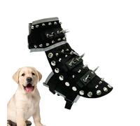 Dog Vest, Spike, Coyote Protection Coat, Reflective Adjustable Design, Anti-Attack Metal Spikes, Outdoor Pet Safety Use, 20x26cm/7.87x10.24 Inches, Black, 1 Piece