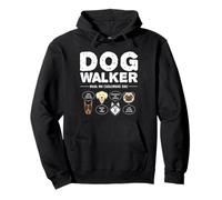 Dog Walker Lo que dicen mis clientes Dog Face Funny Dog Walker Sudadera con Capucha