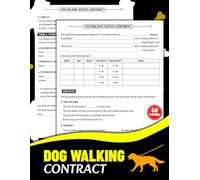 Dog Walking Contract: Pet Walker Business Agreement Forms Logbook Between Owner & Dog Walker | Record Client Consent, Service Terms & Liability Waivers | 60 Forms, 120 Two-Sided Pages