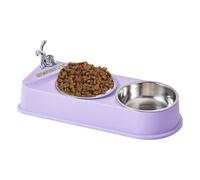 Dog Water and Food Bowl Set, Non-Slip Double Pet Feeder Dishes, Stainless Steel Cat and Dog Food Bowls for Puppies and Pets, Non-Skid Pet Feeding Bowls for Dogs, Cats, and Small Animals