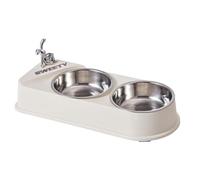 Dog Water and Food Bowl Set, Non-Slip Double Pet Feeder Dishes, Stainless Steel Cat and Dog Food Bowls for Puppies and Pets, Non-Skid Pet Feeding Bowls for Dogs, Cats, and Small Animals
