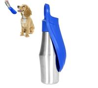 Dog Water Bottle - 27 oz Stainless Steel Dog Travel Bottle with Leaf Shape | 2 in 1 Dogg Water Bowl | Pet Travel Mug for Small Medium Large Dogs and Walking, Travell, azul oscuro, Consulte la
