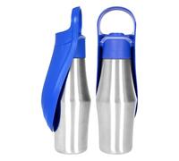 Dog Water Bottle, 27oz Stainless Steel Dispenser, 2-in-1 Travel Bowl, Leakproof Twist Cap, Easy Carry Handle, Easy to Clean and Reuse, Quick Hydration Design, Perfect for Camping, Hiking