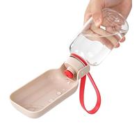 Dog Water Bottle - 550ml Leak-Proof Compartmentalized, Portable Cat & Dog Water Bottle with Food Compartment, Pet Travel Flask with Lanyard for Hiking Camping RV Beach