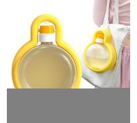 Dog Water Bottle, Portable Outdoor Waters Dispenser with Bowl, Pets Walking Accessories, Leakproof Drink Cup for Walking Travel Camping Parks Beach, 7,72 x 5,91 pulgadas, verde, amarillo