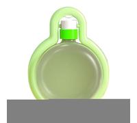 Dog Water Bottle, Portable Outdoor Waters Dispenser with Bowl, Pets Walking Accessories, Leakproof Drink Cup for Walking Travel Camping Parks Beach, 7.72x5.91 Inches, Green, Yellow