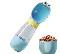 Dog Water Bottle with Food Container, Dog Water Dispenser for Walking, Cartoon Dog Walking Water Bottle with Bowl, Pet Water Bottle with Food Holder, Portable Dog Water Bottle for Walking