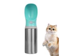 Dog Water Bottles - 400ml Portable Puppy Stainless Steel Water Dispenser | Leak Proof Spill Proof | for Travel Trip Backpack Summer Beach Hiking Car Outdoor Walking