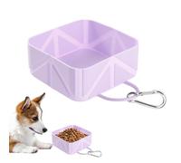 Dog Water Bowl Portable - Foldable Pet Food Container for Travel, 500ml Feeder with Leakproof Design, Dogs Waterer Bowls for Puppy Kitten, Car RV Hiking Camping Beach 4.13x4.13x1.77 Inches