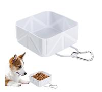 Dog Water Bowl Viajes - 4.13x4.13x1.77 En Dispensador De Alimentos Y Agua De Mascotas Plegables, Alimentador Portátil De 500 Ml para Cachorro, Gatito, ñas Mascotas | Contenedor De Hidratación Ple